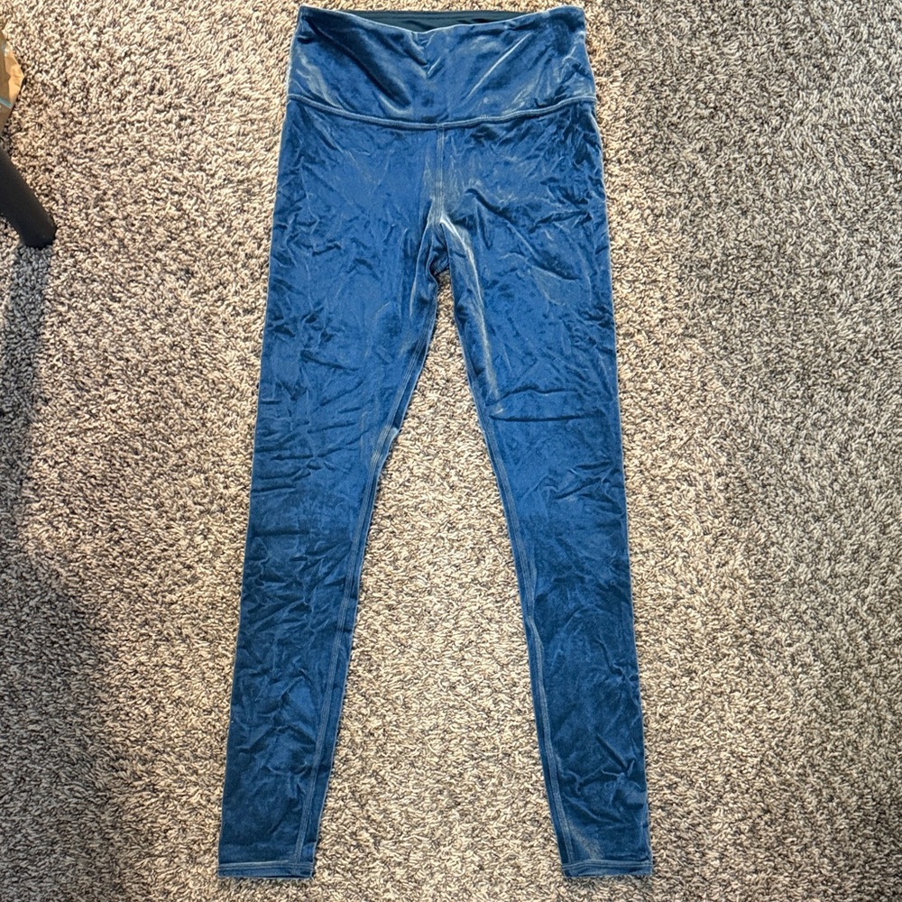 ALO Yoga Blue Velvet Leggings